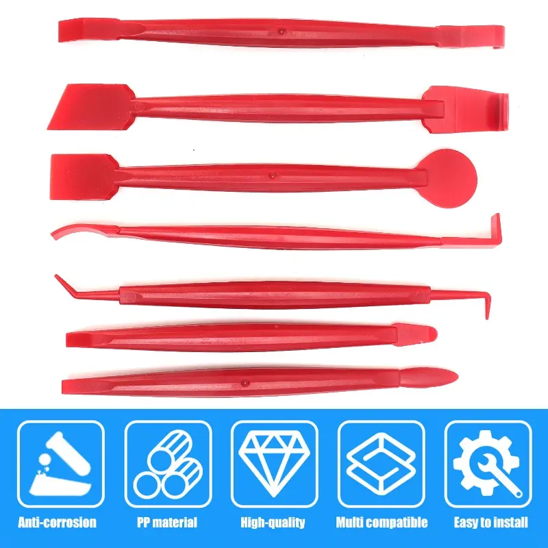 Car Film Seam Trimming Tool Precise Edging No Bubbles Film Tool Toughness Scratch-resistant Scraper Maintenance Accessories 7Pcs