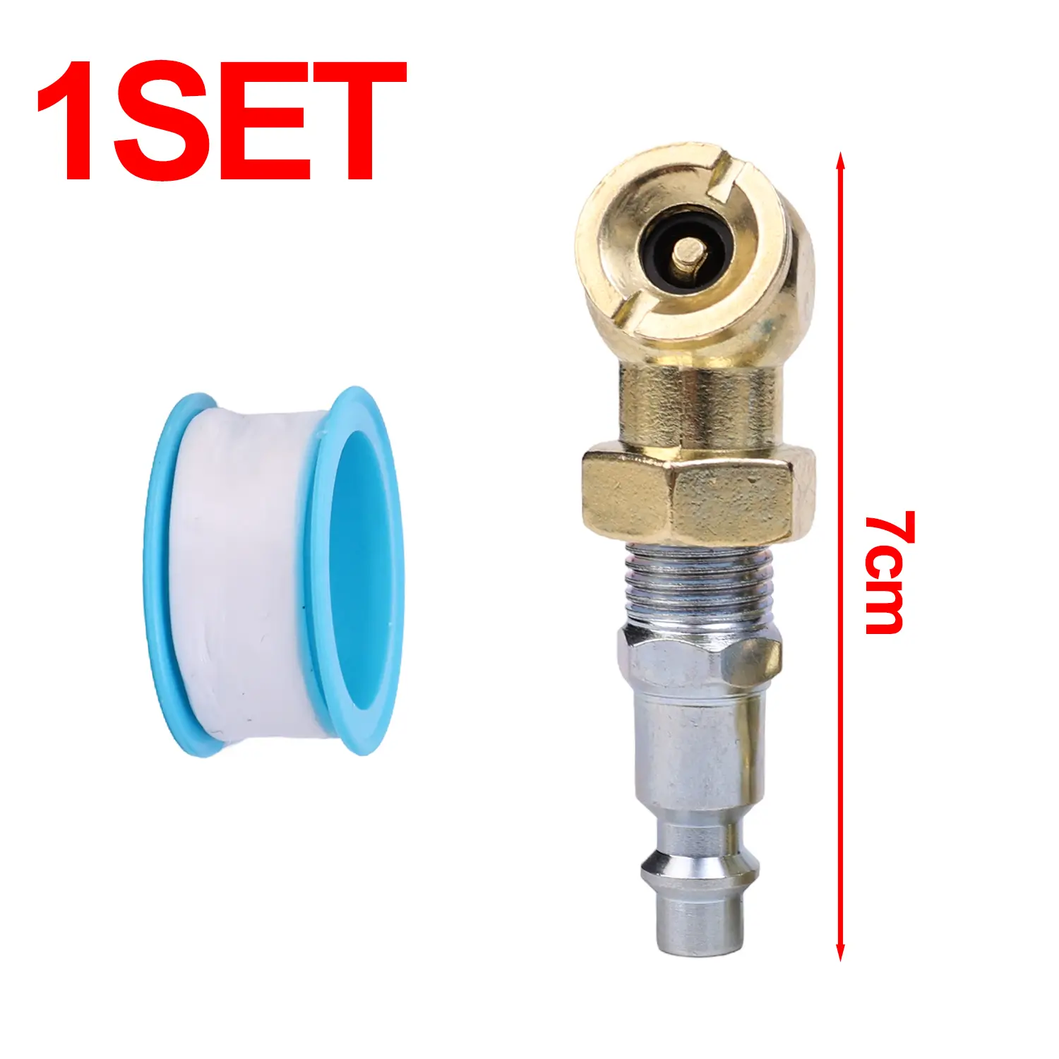 Ball Inflator Air Chuck Set Brass 1/4NPT Air Compressor Tire Inflator Attachment Inflator for Car Truck Quick Gas Pipe Bicycle