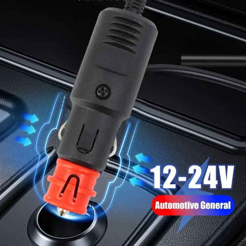 Universal 12V-24V Car Cigarette Lighter Plug Socket Power Plug Connection Cigaret Socket Adaptor Male Plug Accessories
