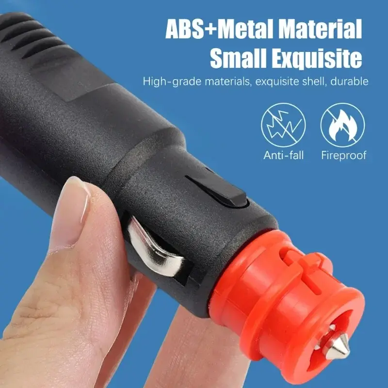 Universal 12V-24V Car Cigarette Lighter Plug Socket Power Plug Connection Cigaret Socket Adaptor Male Plug Accessories
