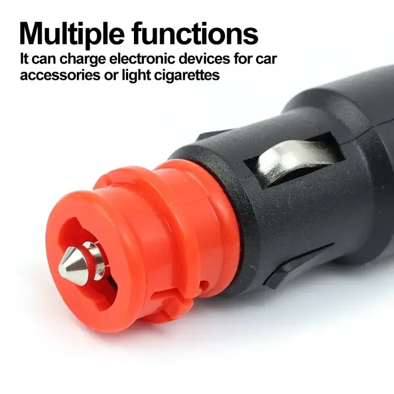 Universal 12V-24V Car Cigarette Lighter Plug Socket Power Plug Connection Cigaret Socket Adaptor Male Plug Accessories