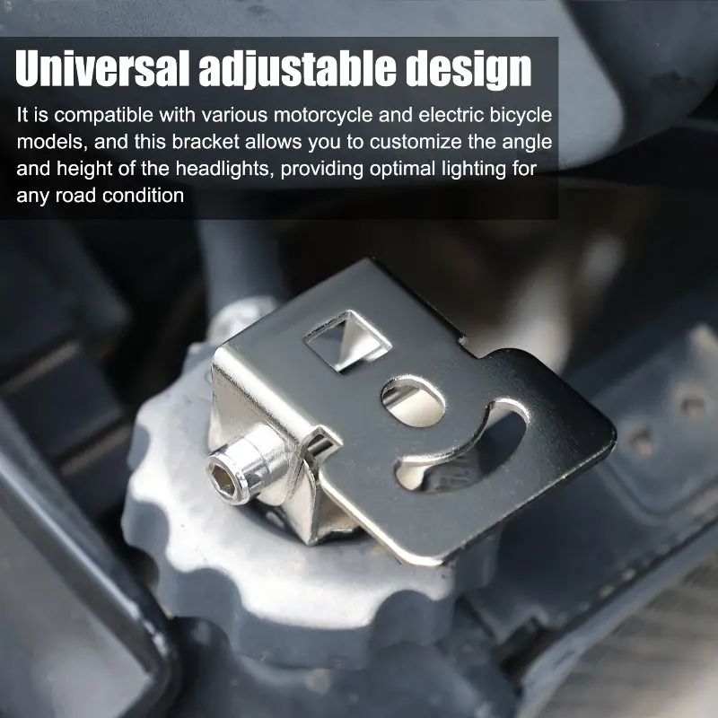 Universal Mount Holder for Motorcycle Headlight Rearview Mirror Spotlight Signal Lamp Fixed Metal Extended Front Wheel Bracket