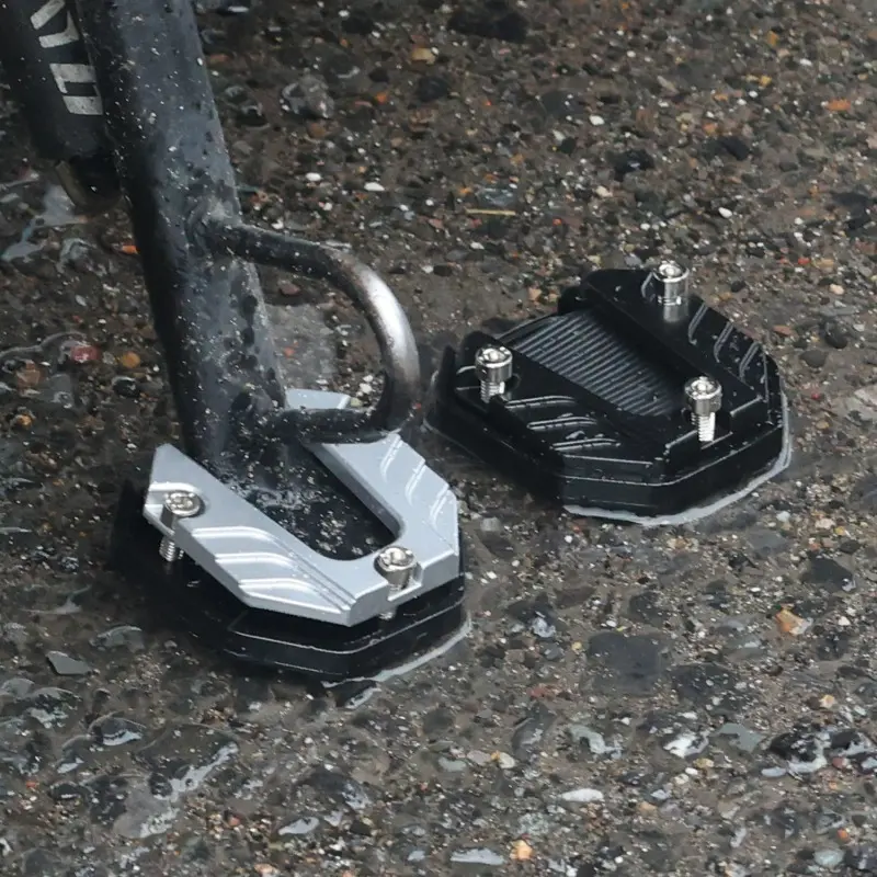 Motorcycle Bike Kickstand Extender Foot Side Stand Aluminum Alloy Extension Foot Pad Support Plate Motorbike Accessories