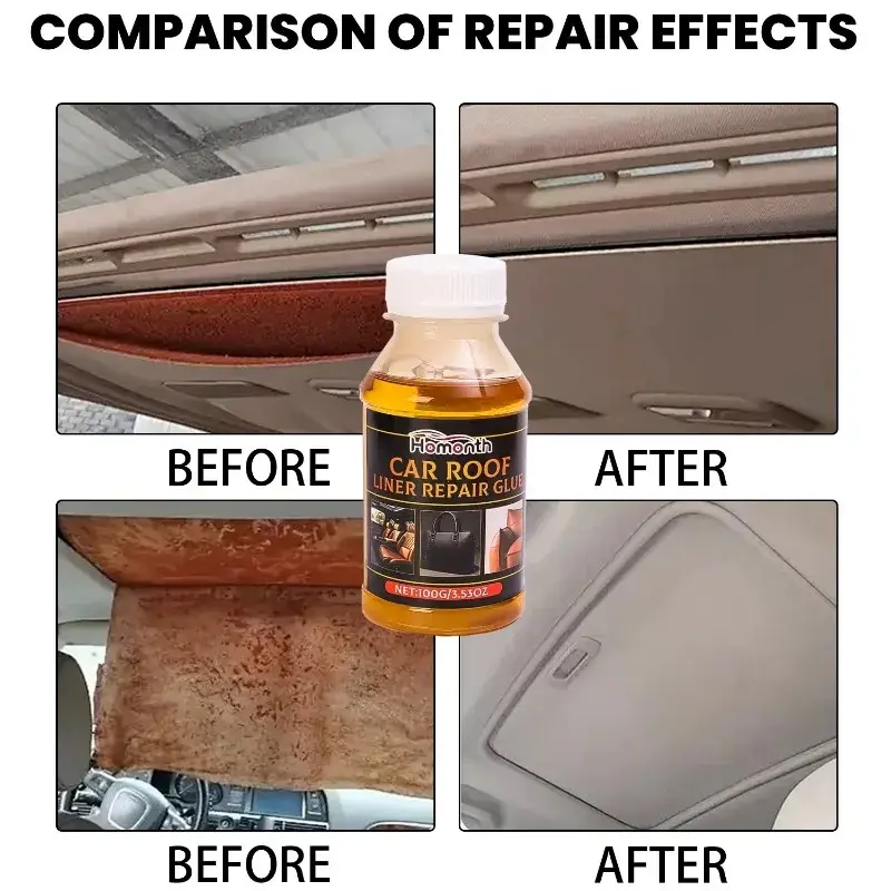 Car Headliner Fabric Glue Artificial Leather Glass Glue All-Purpose Wooden Crafts Adhesive Quick Drying Cloth Roof Repair Glue