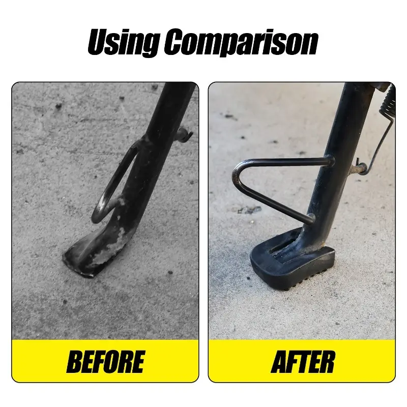 Black Rubber Motorcycle Stand Pad Motorcycle Side Stand Kickstand Foot Extension Support Foot Pad Base Motorcycle Accessory