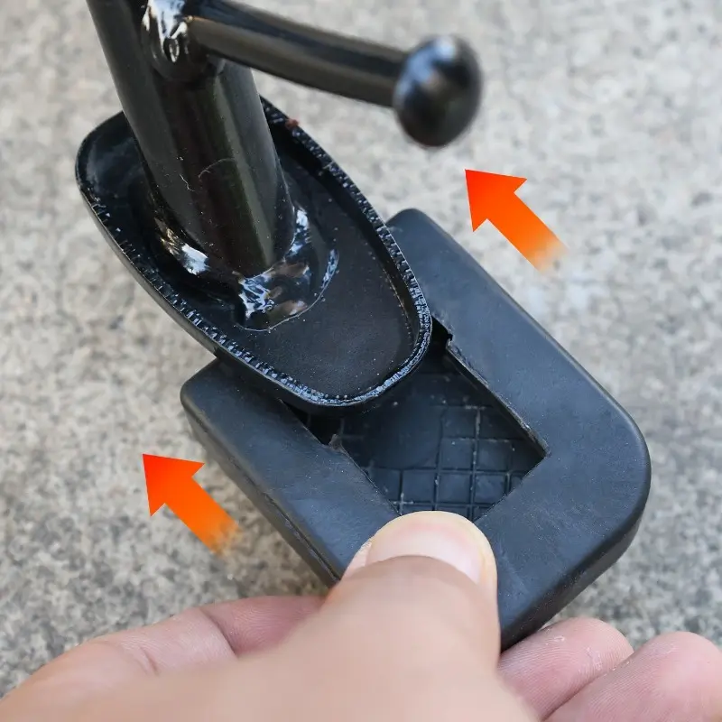 Black Rubber Motorcycle Stand Pad Motorcycle Side Stand Kickstand Foot Extension Support Foot Pad Base Motorcycle Accessory