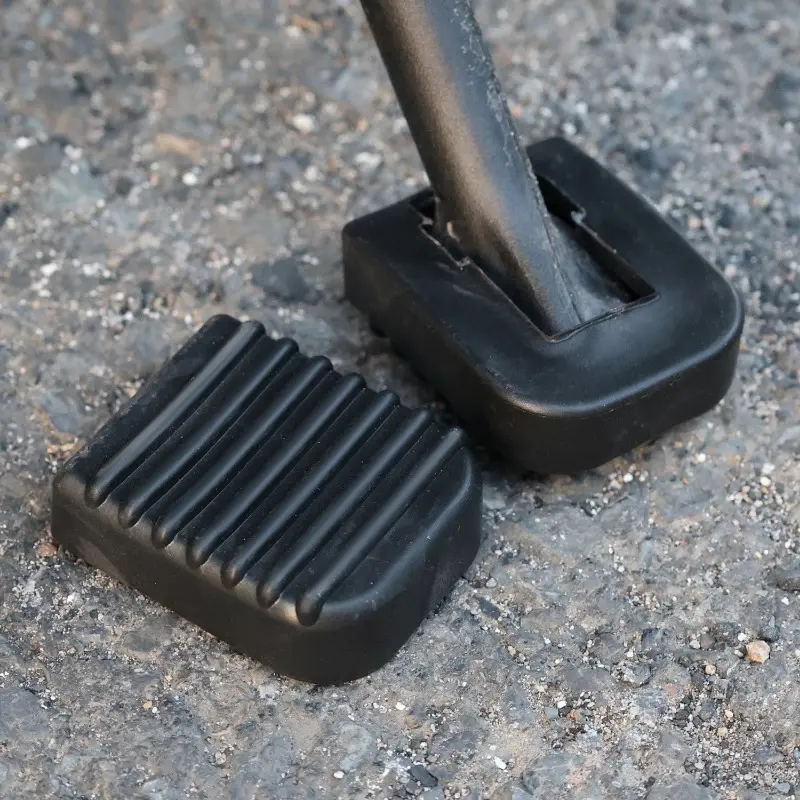 Black Rubber Motorcycle Stand Pad Motorcycle Side Stand Kickstand Foot Extension Support Foot Pad Base Motorcycle Accessory