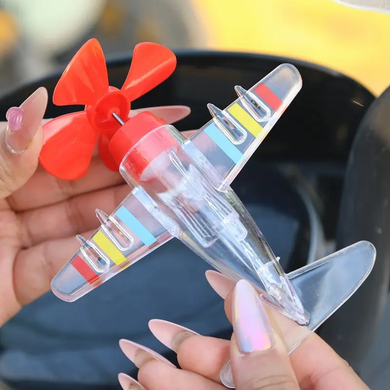Wind Power LED Light Motorcycle Safe Riding Airplane Ornament for Motorcycles Handbar Car Rearview Mirror Decoration Accessories