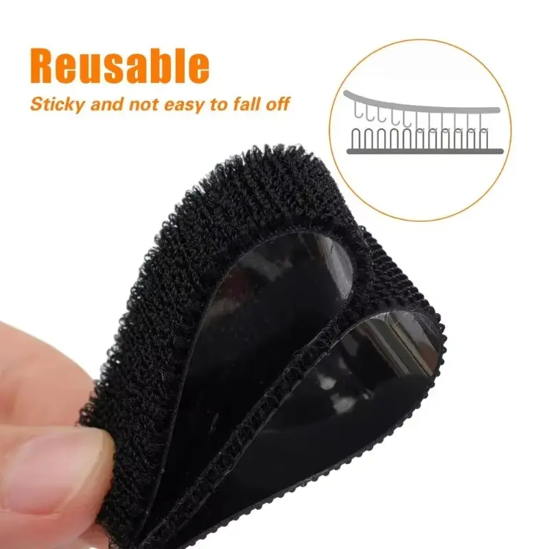 Self Adhesive Fastener Tape Extra Strong Carpet Fixing Sticker Double Side Hook-and-loop Fastener Auto Adhesive Tape Fixed