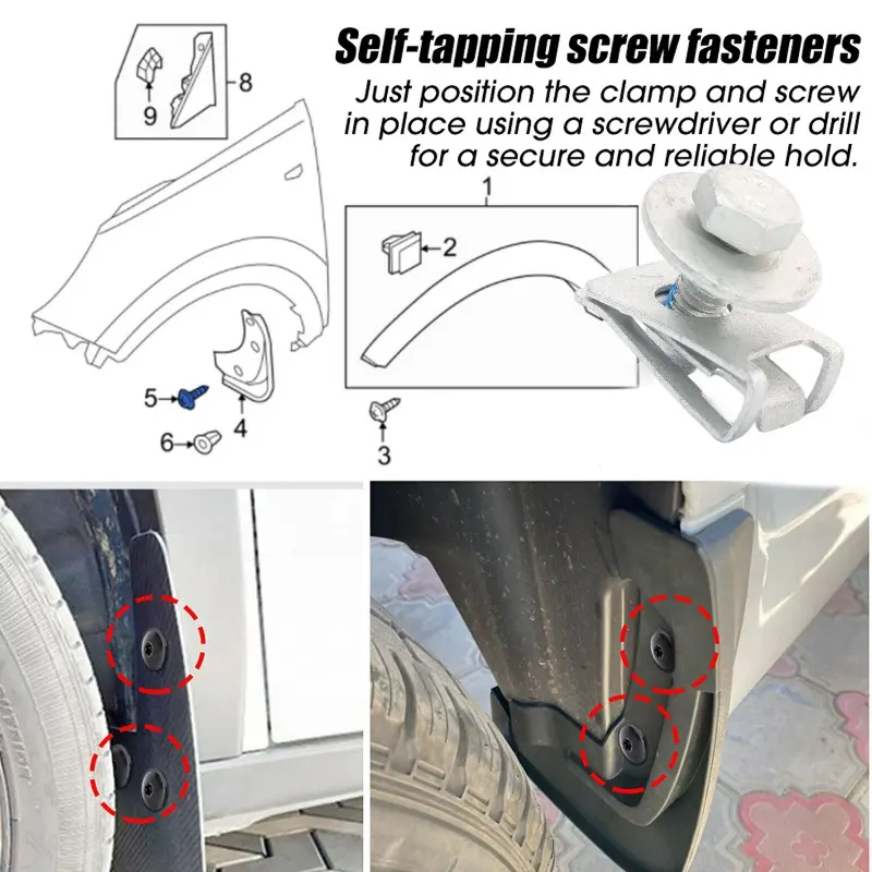 Engine Cover Undertray Clips M6 Body Bolt U-nut Screws Retainer Splash Shield Guard for Opel Vauxhall Vivaro Renault Fiat Nissan