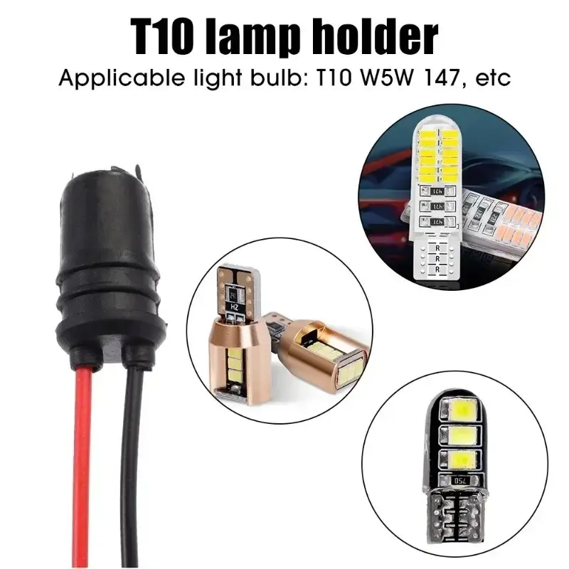1-10pcs T10 W 5W Auto Wig Gloeilamp Socket Connector for Houder Verlengstuk Led Lamp Lampvoet Houder Wig Basis Gloeilamp Plug