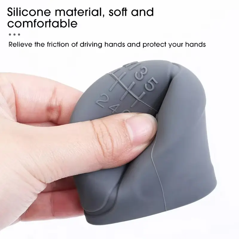 Silicone Car Shift Knob Cover 6 Gears Anti-Slip Design Silicone Shift Knob Collars Auto Shifter Knob Protector for Car Interior