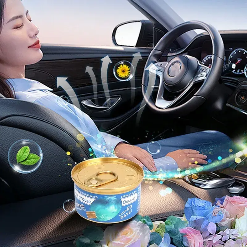 Car Air Fresheners Car Flavoring Perfume Canned Wood Blocks Coffee Flavor Long-Lasting Auto Aromatherapy Car Deodorant Supplies