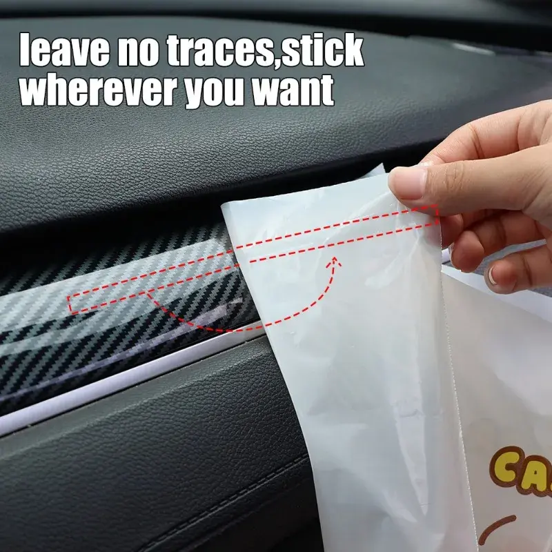 90-30pcs Cartoon Capybara Car Disposable Garbage Bag Portable Universal Auto Door Seat Household Thickened Desktop Trash Can