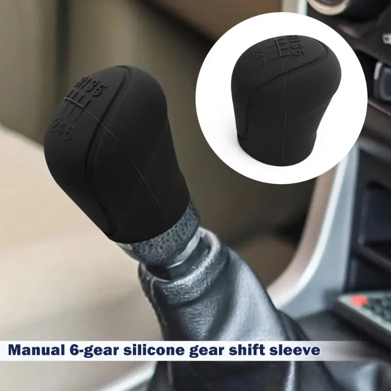 Silicone Car Shift Knob Cover 6 Gears Anti-Slip Design Silicone Shift Knob Collars Auto Shifter Knob Protector for Car Interior