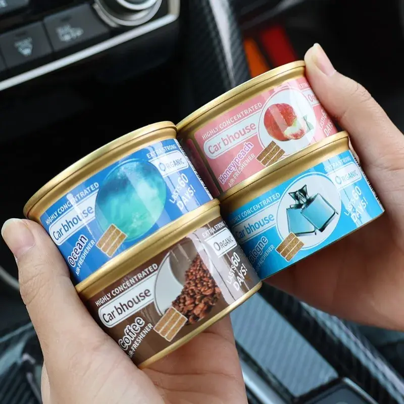 Car Air Fresheners Car Flavoring Perfume Canned Wood Blocks Coffee Flavor Long-Lasting Auto Aromatherapy Car Deodorant Supplies