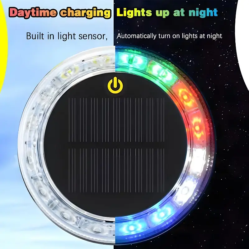 Solar Flashing Warning Lights LED Strobe Light Adjustable Automotive Parking Lamp Rear Safety Lights 2025 New