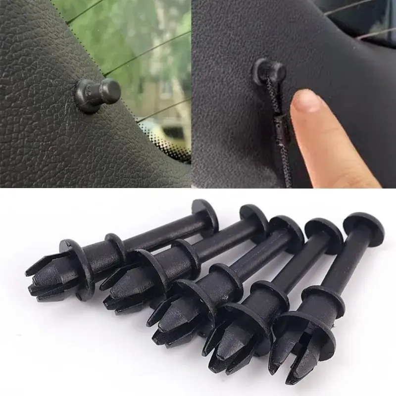 20/2PCS Car Retainer Clips Black Vehicle Trunk Luggage Rack Hook Pivot Fastener Buckle Interior Trim Card Door Liner Fixed Clamp