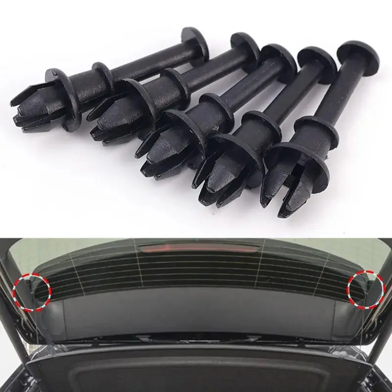 20/2PCS Car Retainer Clips Black Vehicle Trunk Luggage Rack Hook Pivot Fastener Buckle Interior Trim Card Door Liner Fixed Clamp