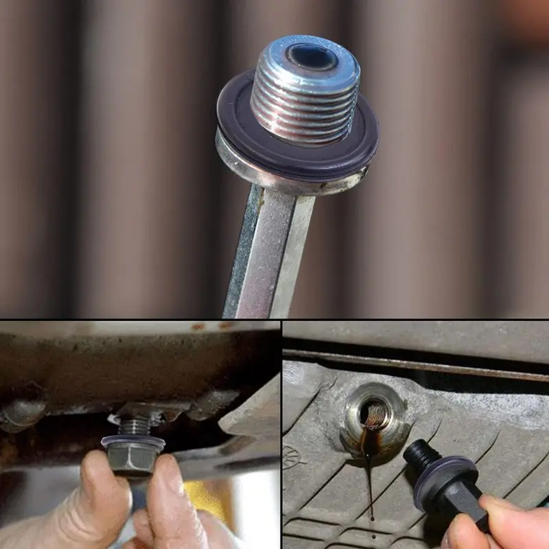 Car Oil Pan Drain Screw Gasket Rubber M12/M14 Oil Drain Plug Gasket Auto Replaceable Accessories for Buick Chevrolet Ford Mazda