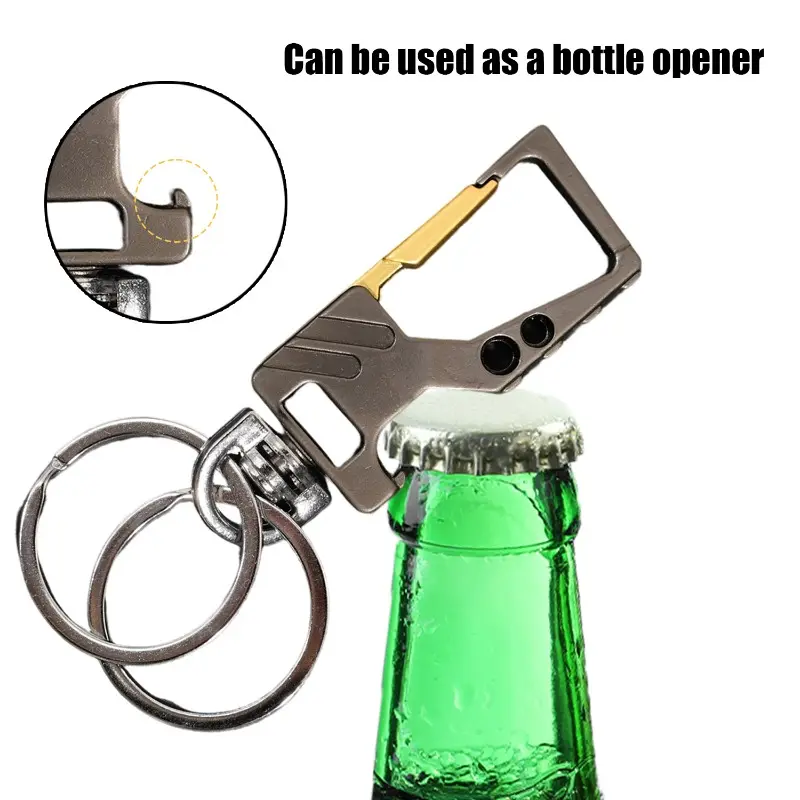 Heavy Duty Keychain Bottle Opener Carabiner Metal Car Key Chains for Men and Women Beer Opening Keyholders Key Ring