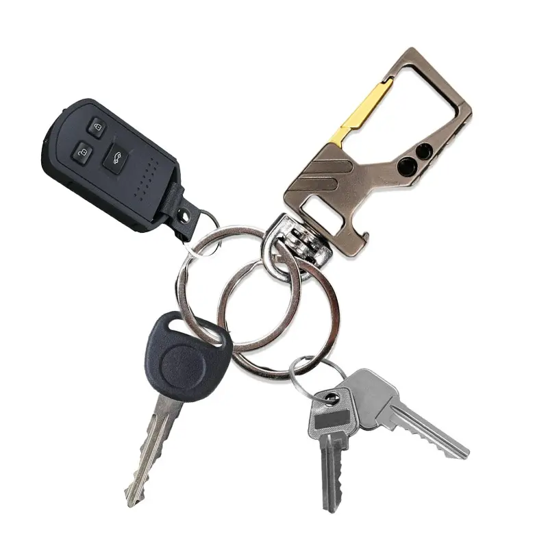 Heavy Duty Keychain Bottle Opener Carabiner Metal Car Key Chains for Men and Women Beer Opening Keyholders Key Ring