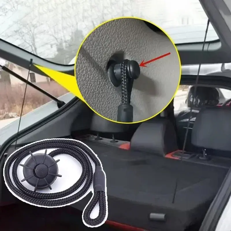 Universal Car Rear Shelf Straps Ball Holding Cord Vehicle Tailgate Lanyard Trunk Storage Package Tray Lid Rope Nylon Sling