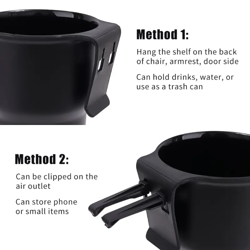 Car Vent Mount Cup Holder Multifunctional Organizer with Drink Stand Waste Bin Auto Accessories 2025 New Storage Box