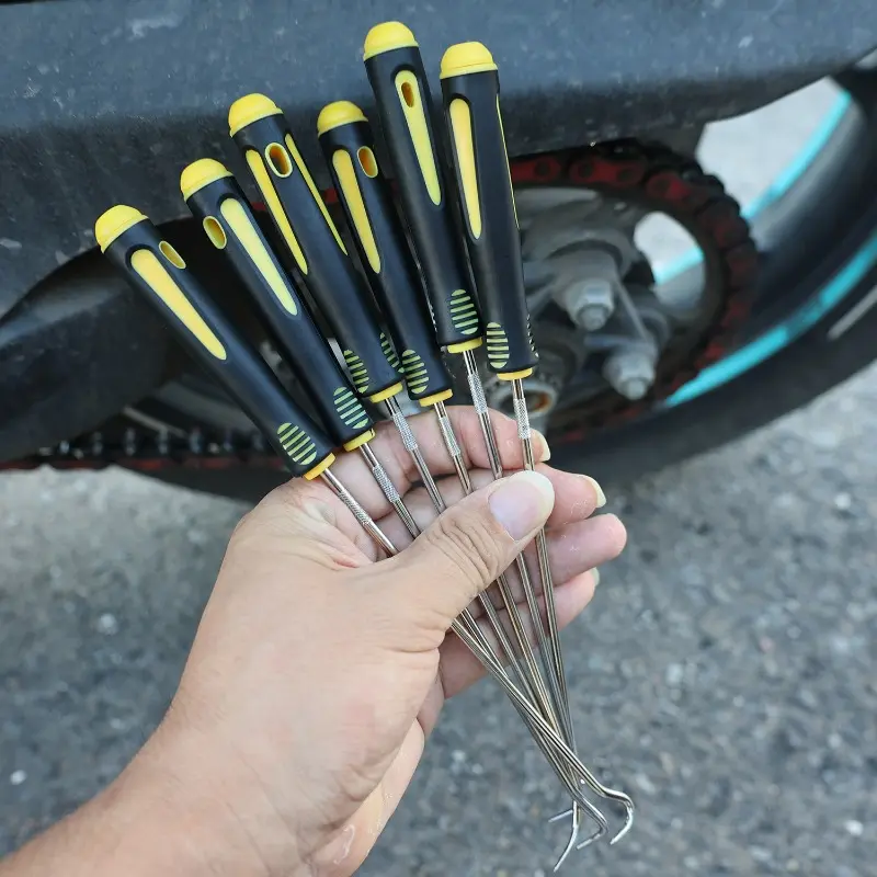6pcs/set Car Auto Oil Seal Screwdrivers Set O-Ring Seal Gasket Puller Remover Pick Hooks Vehicle Disassembly Tools