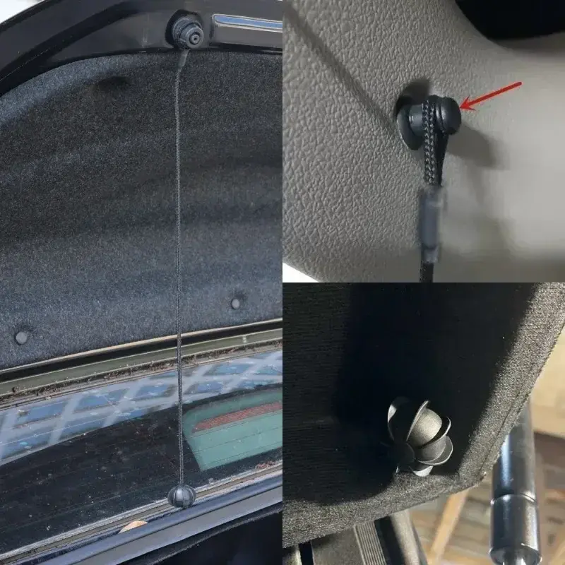 Universal Car Rear Shelf Straps Ball Holding Cord Vehicle Tailgate Lanyard Trunk Storage Package Tray Lid Rope Nylon Sling