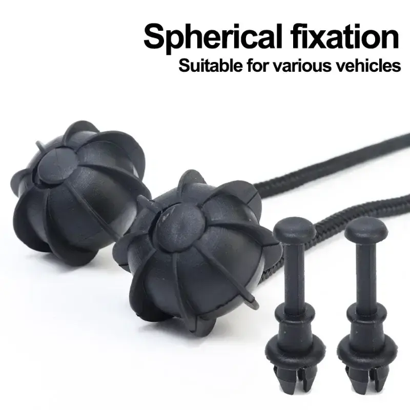 Universal Car Rear Shelf Straps Ball Holding Cord Vehicle Tailgate Lanyard Trunk Storage Package Tray Lid Rope Nylon Sling