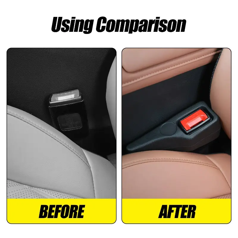 2pcs Car Seat Gap Groove Protection Covers Seat Belt Buckle Protector Flexible Seat Side Gap Filling Strip Auto Drop Blocker