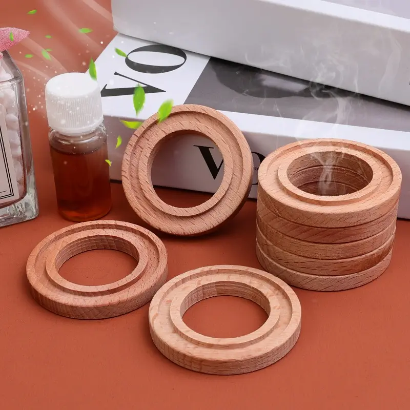 5pcs Car Air Freshener Replacement Beech Wood Chips Tablet Auto Fragrance Perfume Refill Natural Beech for Essional Oils
