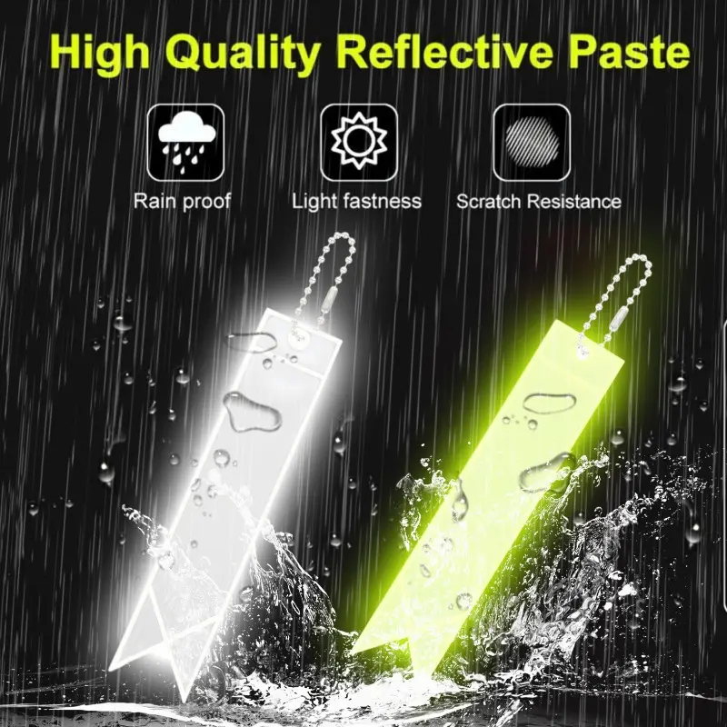Reflector with Chains Reflective Keychain PVC Reflective Pendant Kids Reflector Pendant for School Bag Cycling Backpack