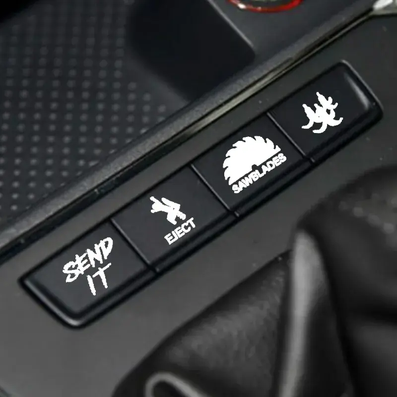 Car Window Button Creative Switch Stickers Lifter Novelty Decals Cars Interior Sticker Decoration Auto Accessories Decal