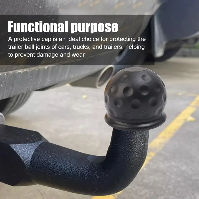 New Tow Bar Ball Cover Cap Dustproof Trailer Ball Cover Tow Bar Cap Universal Hitch Trailer Towball Protect Car Accessories