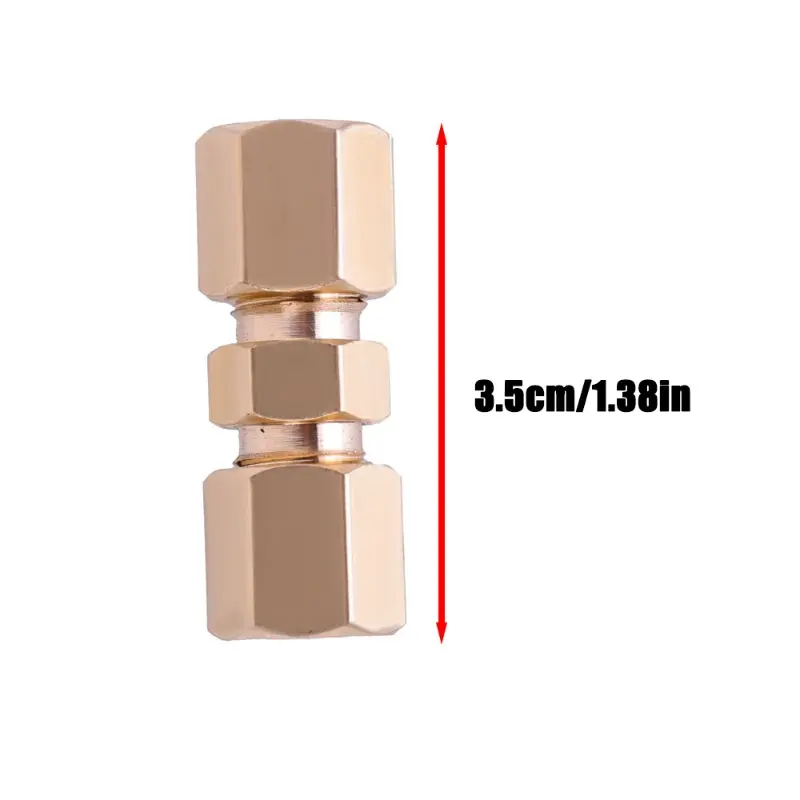 Universal Auto Brake Hose Brass Fittings 3/16" Export Brake Lines Pipe Union Fittings Straight Brass Connector Car Accessories