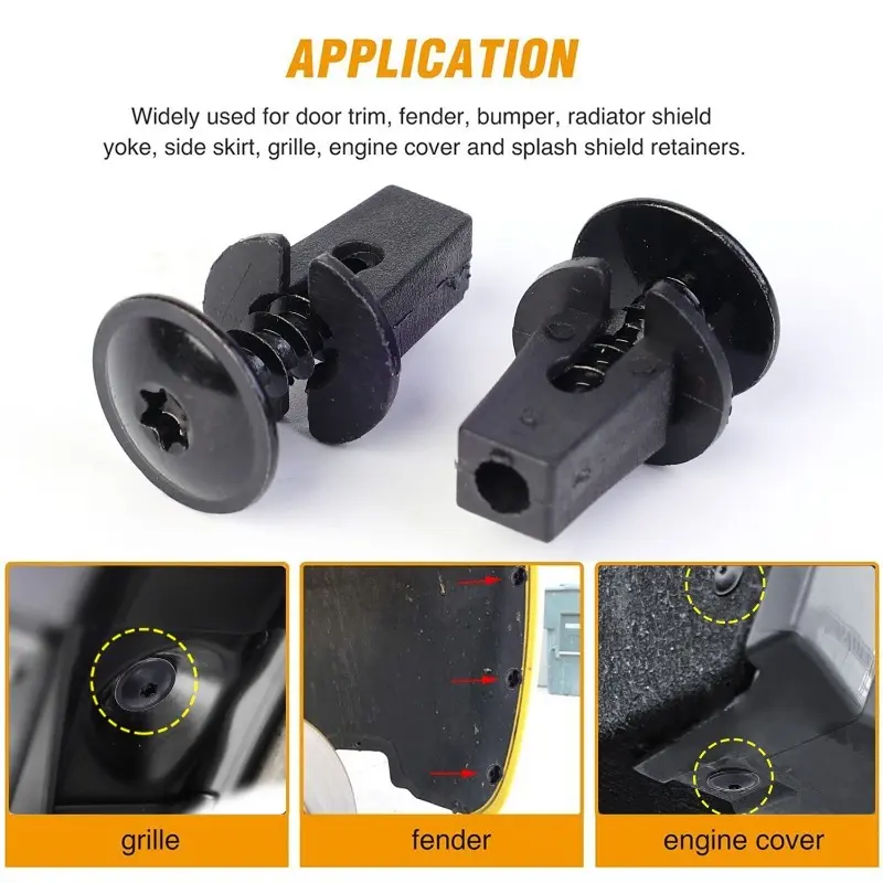 For VW Golf Audi Passat Bora Polo Grille Bumper Skirt Torx Screw Bolt Car Wheel Arch Lining Splashguard Clip Retainer Fastener