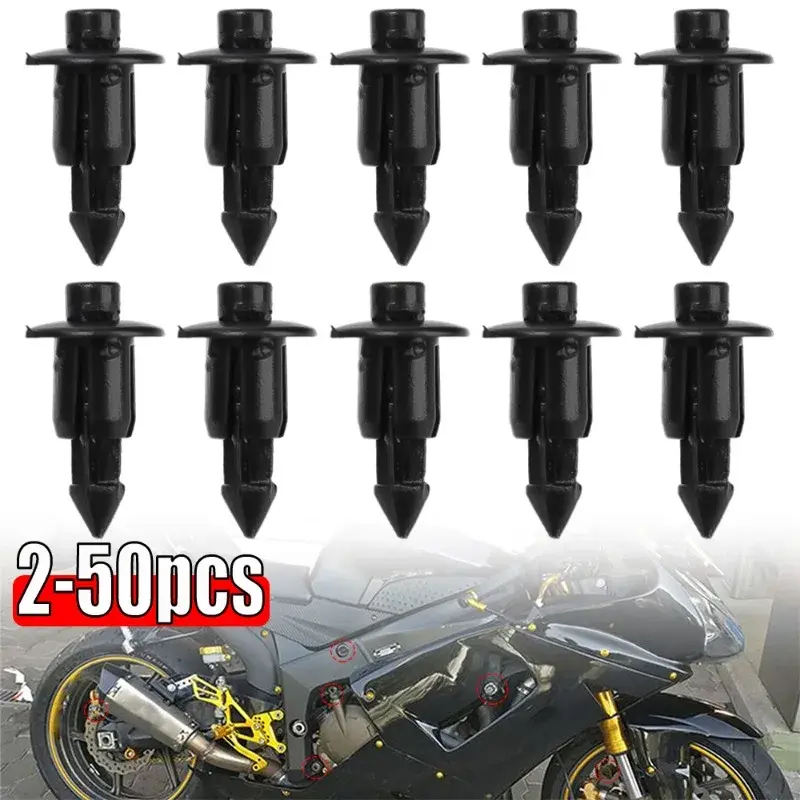 2-50pcs for Suzuki Kawasaki Yamaha Expansion Screw Fasteners Motorbike Shell Fairing Plastic Rivet Motorcycle Accessories