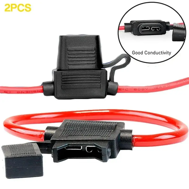 Car Mini Fuse Box Blade Type in Line Fuse Holder Waterproof for 12V 20A DC Car Motorcycles Wire Cutoff Switch Socket