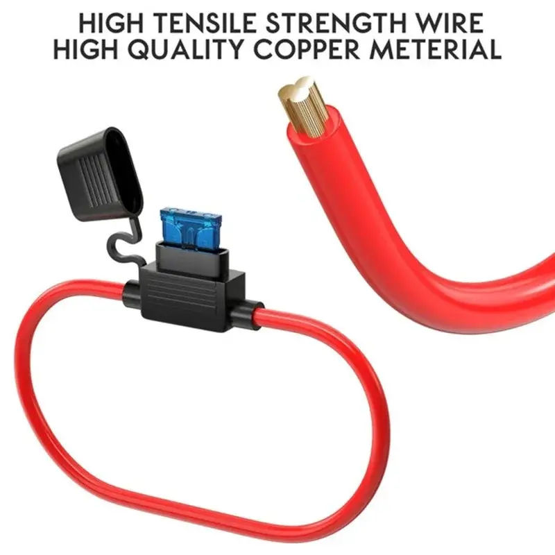 Car Mini Fuse Box Blade Type in Line Fuse Holder Waterproof for 12V 20A DC Car Motorcycles Wire Cutoff Switch Socket