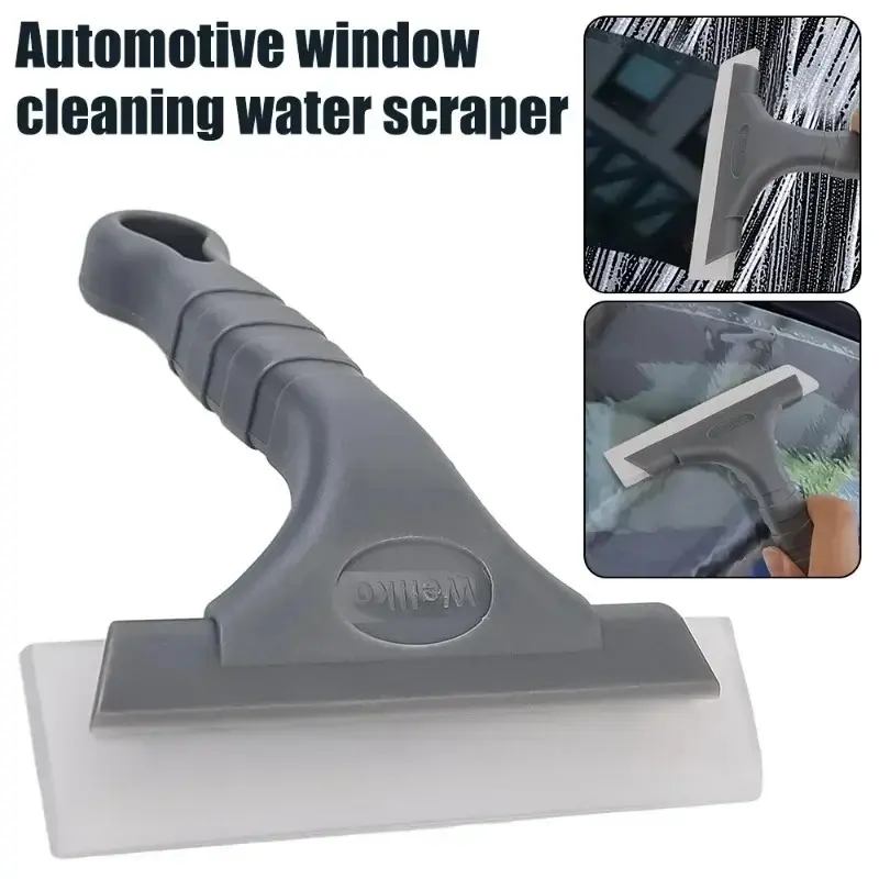 Car Window Cleaning Wiper Car Glass Film Scraper Windshield Silicone Blade Cleaning Accessories Water Scraper