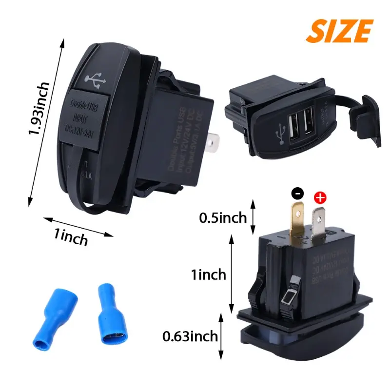 Quick Fast Charge 3.1A Dual Port USB Phone Charger on Car Motorcycle Truck Boat Charger Adapter for IPhone XR 11 Samsung