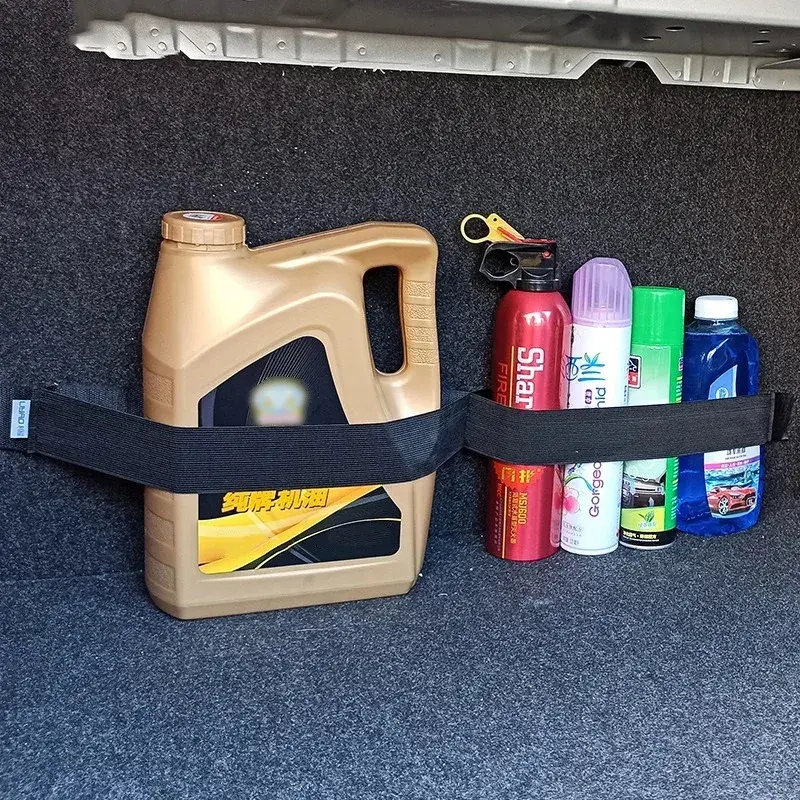 Car Trunk Organizer Elastic Fixing Belt Storage Bag Tapes Fire Extinguisher Fixing Belt Auto Interior Accessories 40-80CM