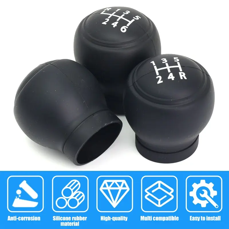 Non-Slip Silicone Shifter Handle Cover Universal for Manual Gear Stick Waterproof Anti-Dust Protective Grip Gear Shift Collars