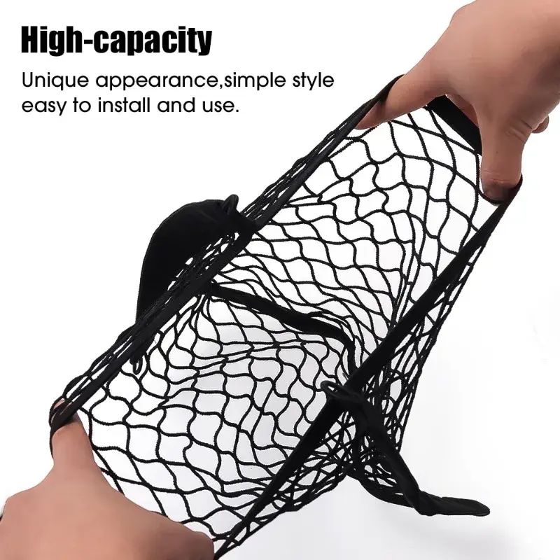 Car Storage Net Bag Phone Car Mesh Net Holder Auto Storage Boat Cargo Pocket Organizer Framed Mesh Net Pocket with Screws