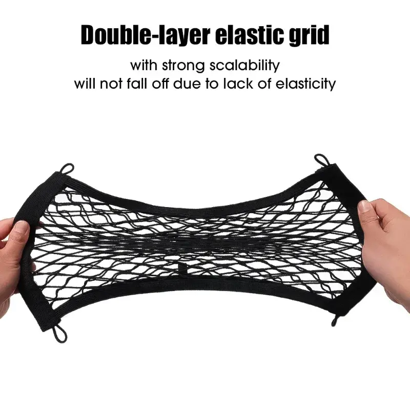 Car Storage Net Bag Phone Car Mesh Net Holder Auto Storage Boat Cargo Pocket Organizer Framed Mesh Net Pocket with Screws