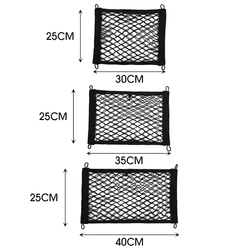 Car Storage Net Bag Phone Car Mesh Net Holder Auto Storage Boat Cargo Pocket Organizer Framed Mesh Net Pocket with Screws