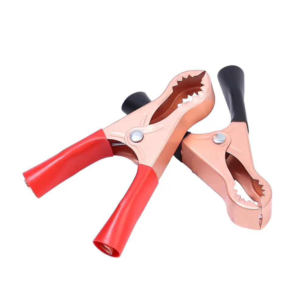 10/2Pcs Red + Black 70mm Crocodile Car Caravan Van Battery Test Lead Clips Best Promotion Alligator Clips Connector Plug Power
