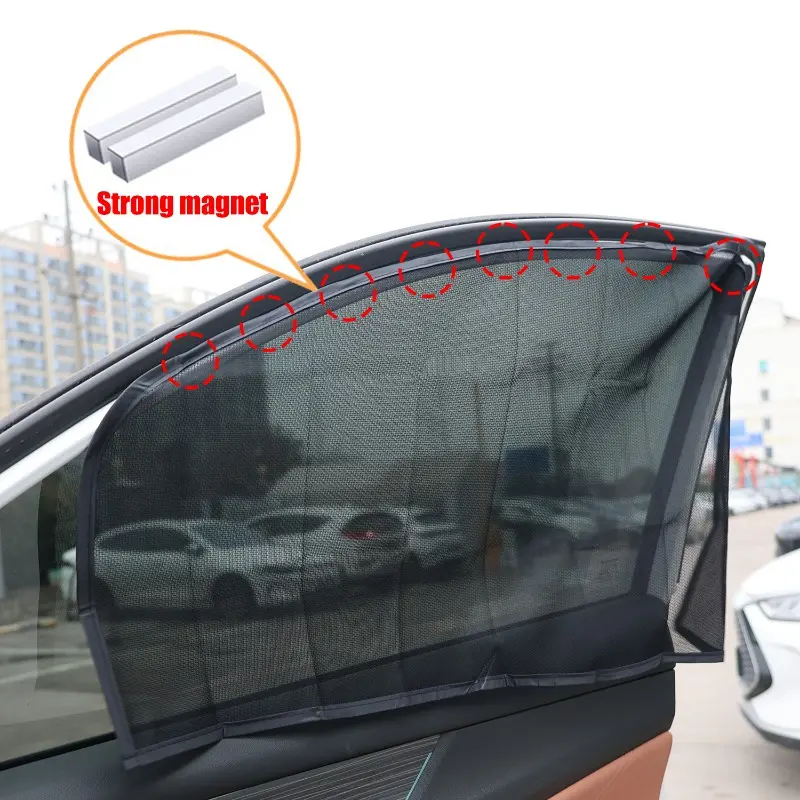 Magnetic Car Sun Shade Anti UV Front Rear Window Sunshield Heat Insulation Plate Blackout Mesh Screen Car Privacy Shield Curtain